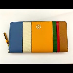 NWT ROBINSON BALLOON STRIPE ZIP CONTINENTAL WALLET